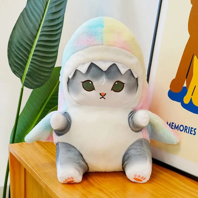 1 Stück Anime Hai Katze Plüschtier Niedliche Kuscheltiere Weiche Plüschtiere Puppenspielzeug Kissen Geburtstagsgeschenk für Kinder Erwachsene Mädchen Wohnkultur