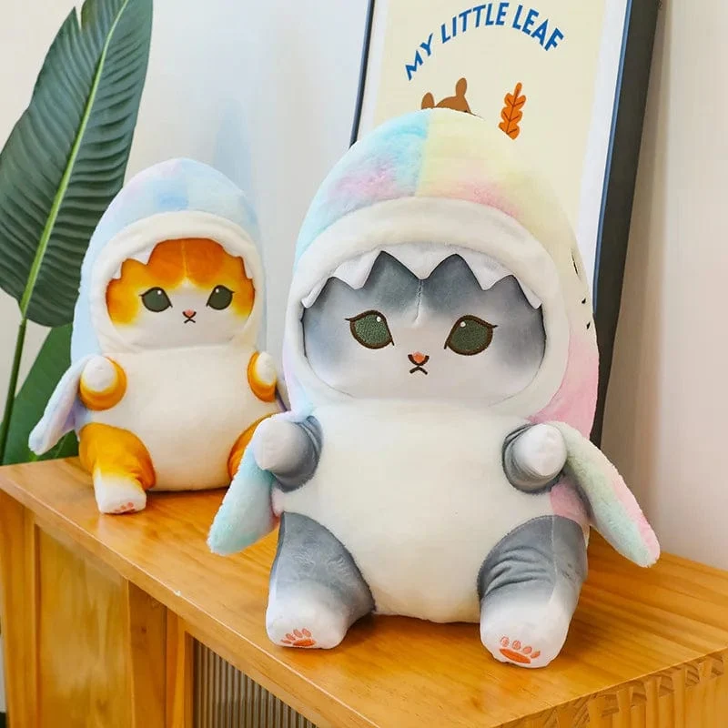1 Stück Anime Hai Katze Plüschtier Niedliche Kuscheltiere Weiche Plüschtiere Puppenspielzeug Kissen Geburtstagsgeschenk für Kinder Erwachsene Mädchen Wohnkultur
