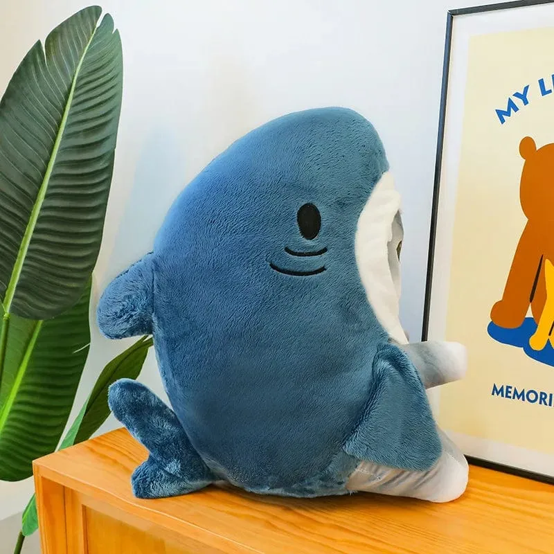 1 Stück Anime Hai Katze Plüschtier Niedliche Kuscheltiere Weiche Plüschtiere Puppenspielzeug Kissen Geburtstagsgeschenk für Kinder Erwachsene Mädchen Wohnkultur
