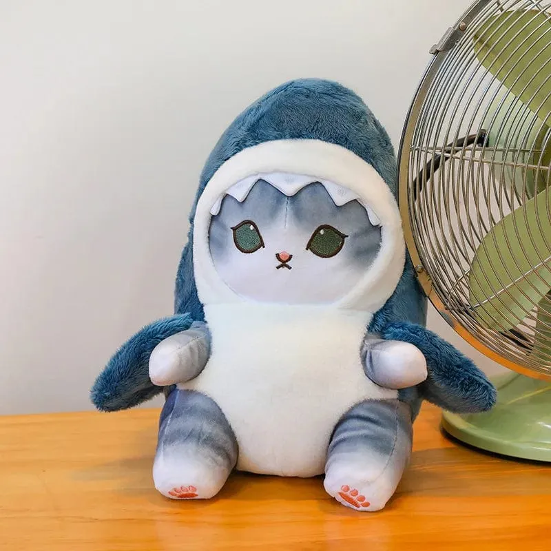 1 Stück Anime Hai Katze Plüschtier Niedliche Kuscheltiere Weiche Plüschtiere Puppenspielzeug Kissen Geburtstagsgeschenk für Kinder Erwachsene Mädchen Wohnkultur