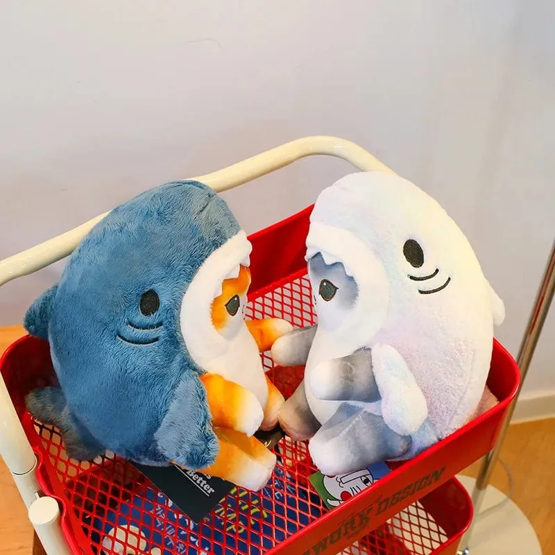 1 Stück Anime Hai Katze Plüschtier Niedliche Kuscheltiere Weiche Plüschtiere Puppenspielzeug Kissen Geburtstagsgeschenk für Kinder Erwachsene Mädchen Wohnkultur