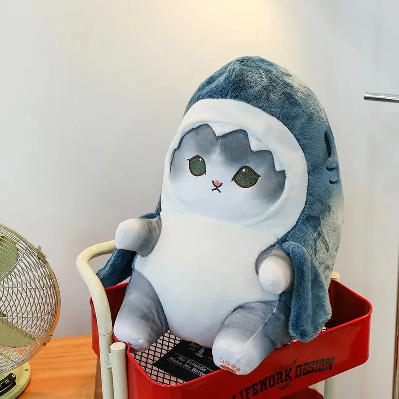 1 Stück Anime Hai Katze Plüschtier Niedliche Kuscheltiere Weiche Plüschtiere Puppenspielzeug Kissen Geburtstagsgeschenk für Kinder Erwachsene Mädchen Wohnkultur