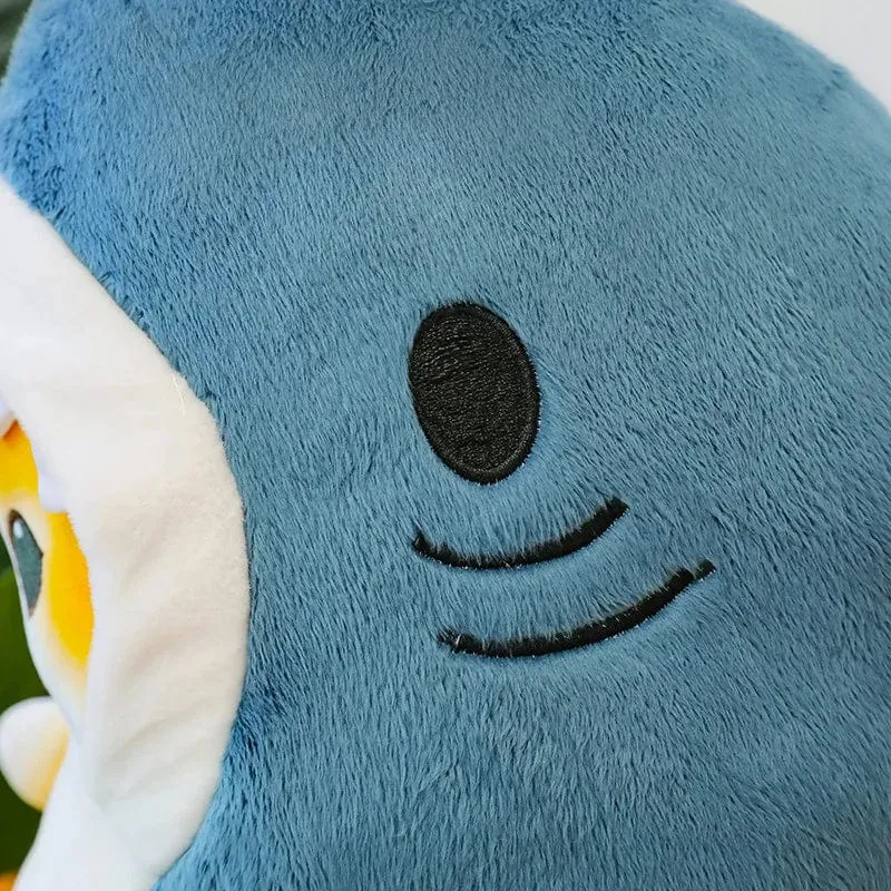 1 Stück Anime Hai Katze Plüschtier Niedliche Kuscheltiere Weiche Plüschtiere Puppenspielzeug Kissen Geburtstagsgeschenk für Kinder Erwachsene Mädchen Wohnkultur