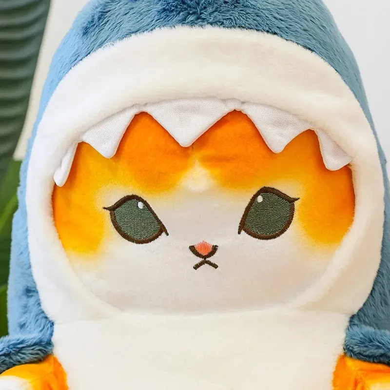 1 Stück Anime Hai Katze Plüschtier Niedliche Kuscheltiere Weiche Plüschtiere Puppenspielzeug Kissen Geburtstagsgeschenk für Kinder Erwachsene Mädchen Wohnkultur
