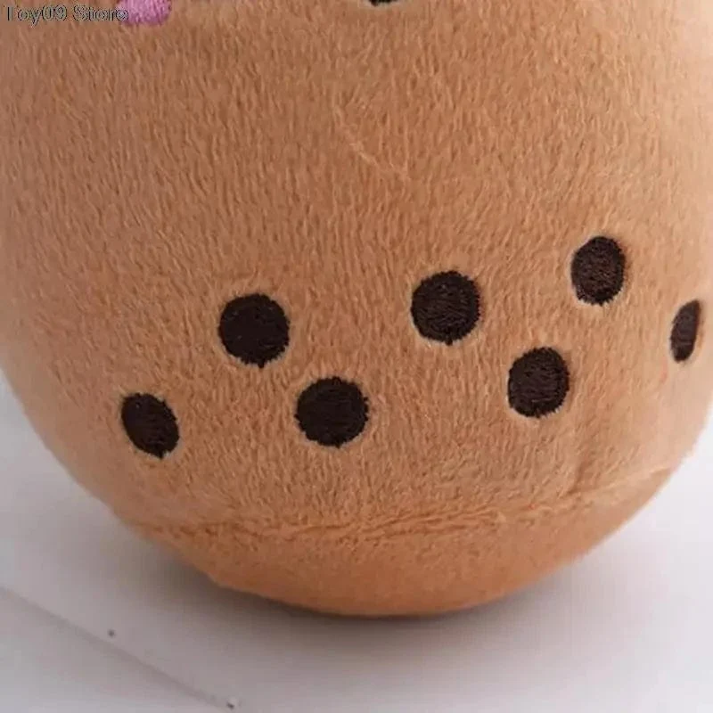 Niedliches Plüschkissen mit Fruchtmilch und Bubble Tea, Kawaii-Kuscheltier, weich und mit Saugnapf, Schlüsselanhänger, Rucksackanhänger, Geschenkidee