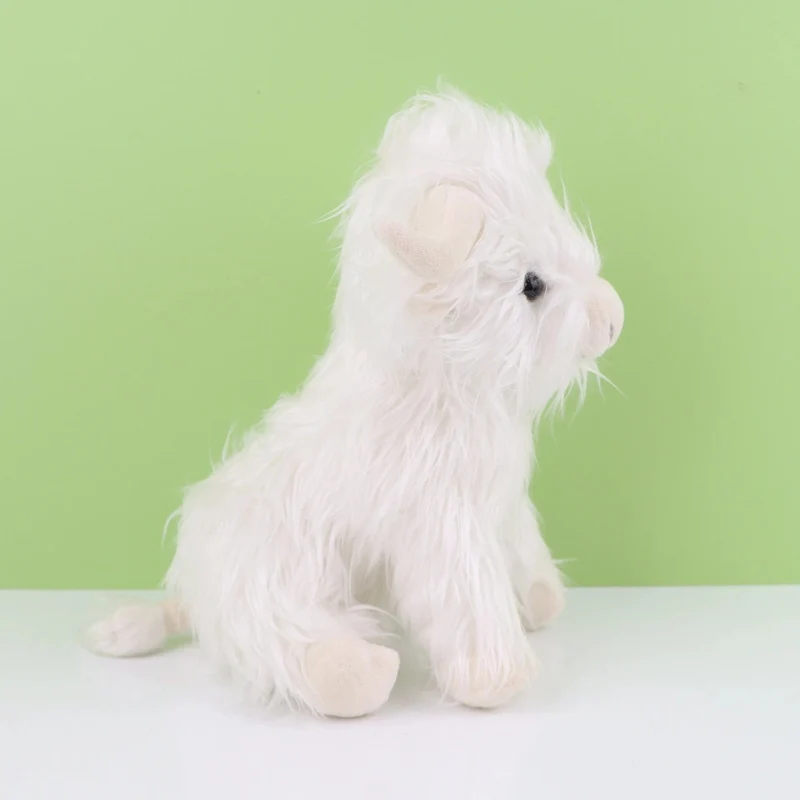 29 cm Kawaii Simulation Highland Cow Tier Plüsch Puppe weich gefüllt Creme Highland Cattle Plüsch Spielzeug Kyloe Plushie Geschenk für Kinder