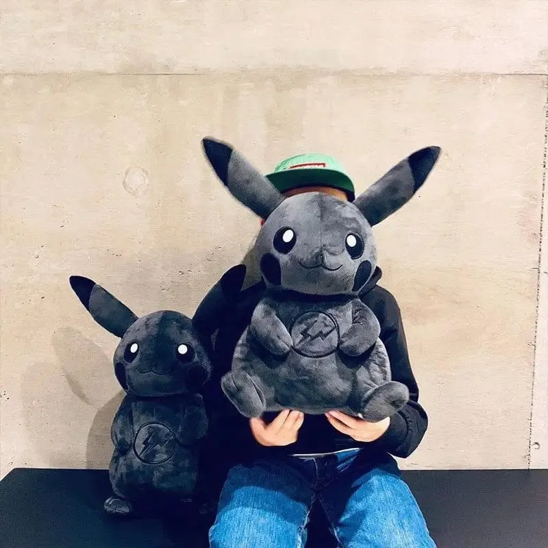 Pokemon X Fragment 30CM Anime Charakter Dark Pikachu Puppe Kawaii Pop Puppe Schwarzes Pikachu Kissen Geburtstagsgeschenk Weiblich