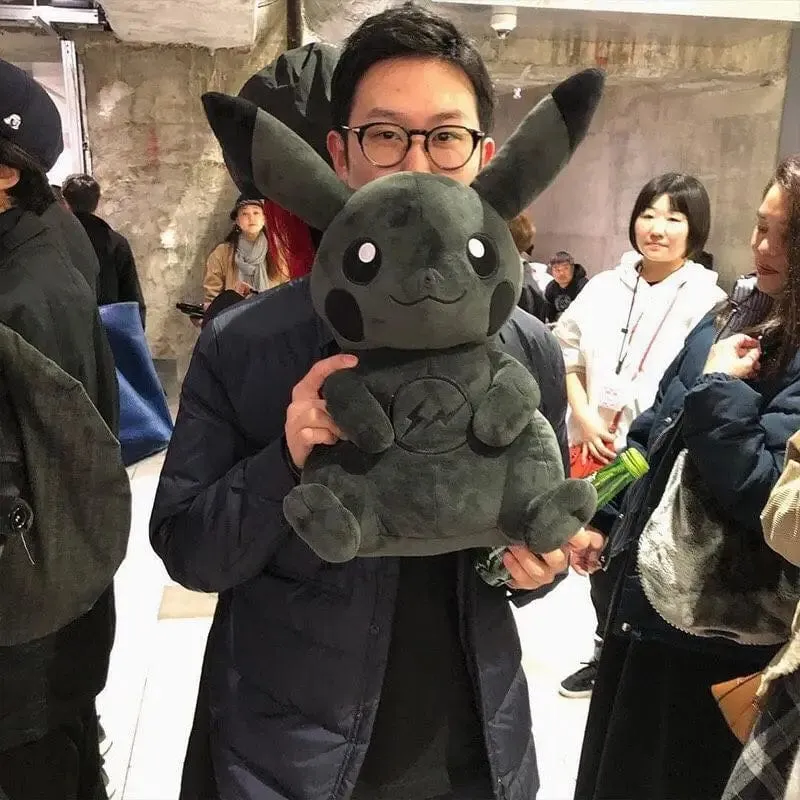 Pokemon X Fragment 30CM Anime Charakter Dark Pikachu Puppe Kawaii Pop Puppe Schwarzes Pikachu Kissen Geburtstagsgeschenk Weiblich