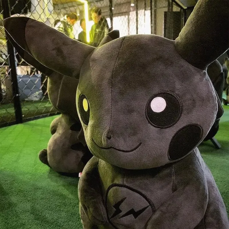 Pokemon X Fragment 30CM Anime Charakter Dark Pikachu Puppe Kawaii Pop Puppe Schwarzes Pikachu Kissen Geburtstagsgeschenk Weiblich