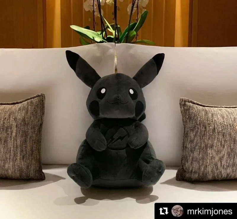 Pokemon X Fragment 30CM Anime Charakter Dark Pikachu Puppe Kawaii Pop Puppe Schwarzes Pikachu Kissen Geburtstagsgeschenk Weiblich