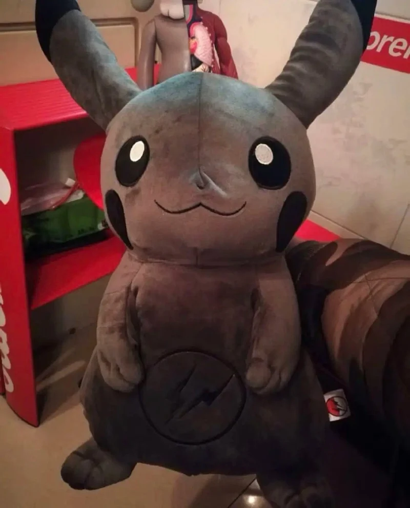 Pokemon X Fragment 30CM Anime Charakter Dark Pikachu Puppe Kawaii Pop Puppe Schwarzes Pikachu Kissen Geburtstagsgeschenk Weiblich