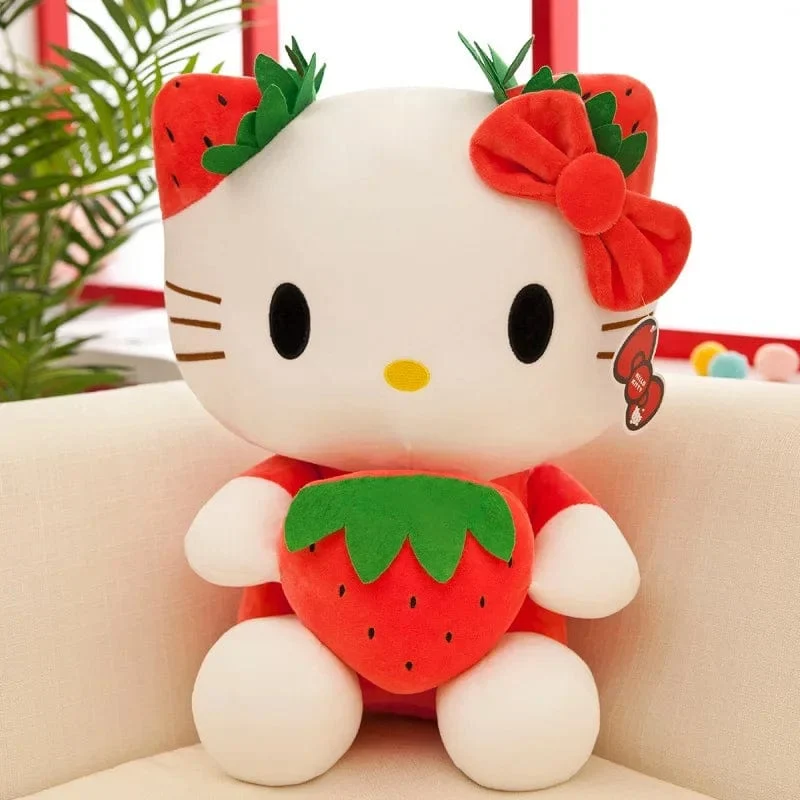 22-35 cm Hallo Kitty Anime Cartoon Niedliche Stofftiere Sanrio Plushier Weiches Kissen Geburtstagsgeschenke für Mädchen Kawaii Anhänger Puppen