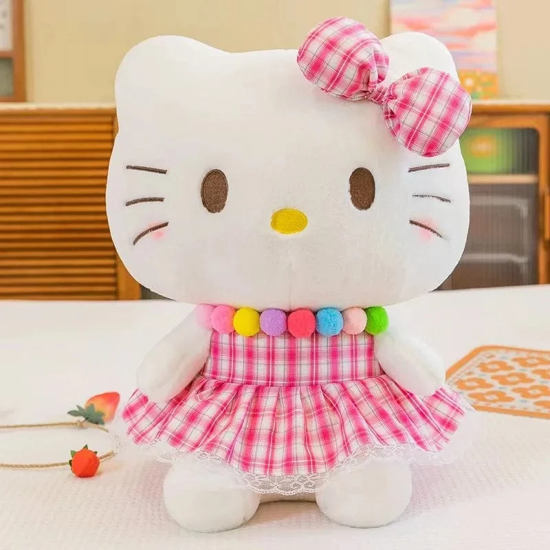 22-35 cm Hallo Kitty Anime Cartoon Niedliche Stofftiere Sanrio Plushier Weiches Kissen Geburtstagsgeschenke für Mädchen Kawaii Anhänger Puppen