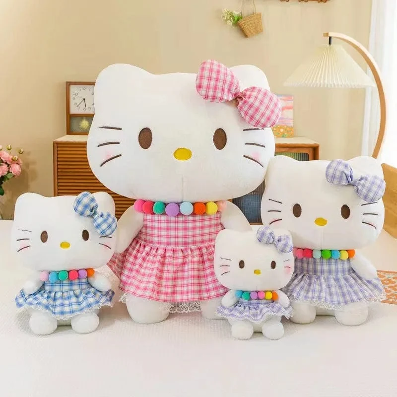 22-35 cm Hallo Kitty Anime Cartoon Niedliche Stofftiere Sanrio Plushier Weiches Kissen Geburtstagsgeschenke für Mädchen Kawaii Anhänger Puppen