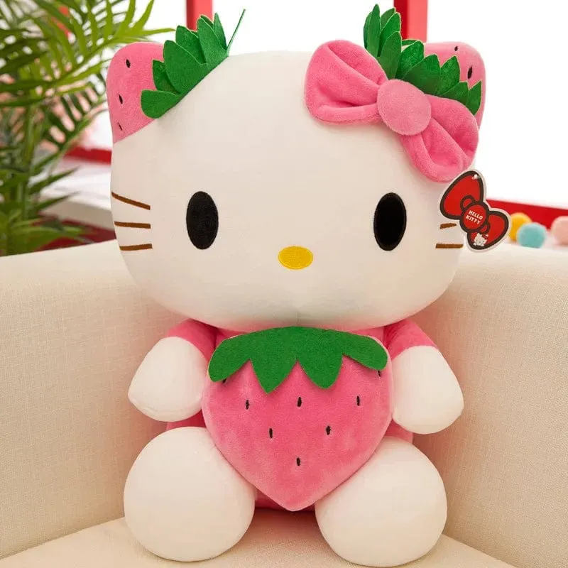 22-35 cm Hallo Kitty Anime Cartoon Niedliche Stofftiere Sanrio Plushier Weiches Kissen Geburtstagsgeschenke für Mädchen Kawaii Anhänger Puppen