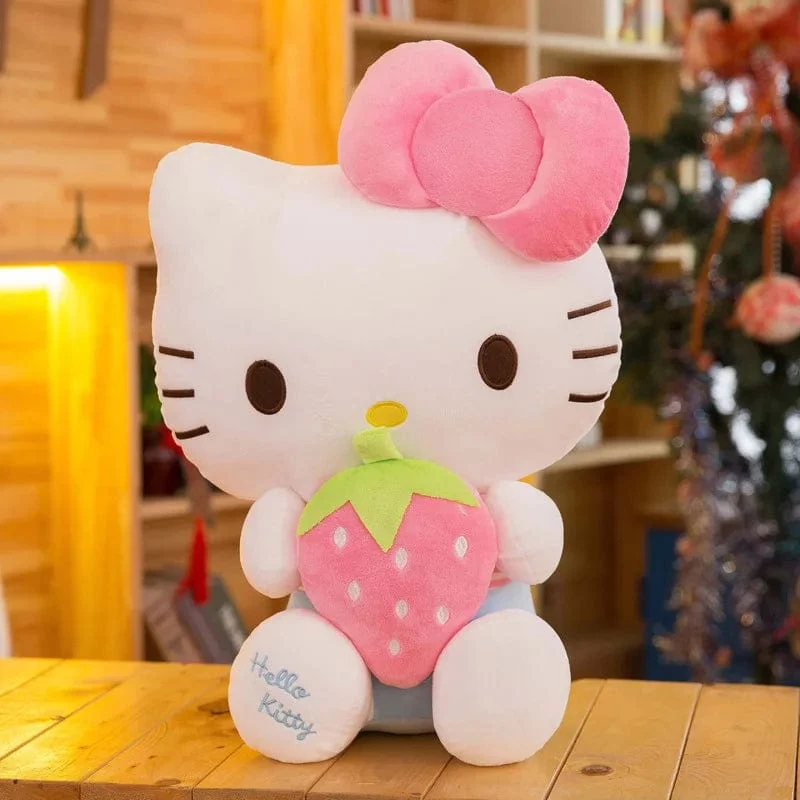 22-35 cm Hallo Kitty Anime Cartoon Niedliche Stofftiere Sanrio Plushier Weiches Kissen Geburtstagsgeschenke für Mädchen Kawaii Anhänger Puppen