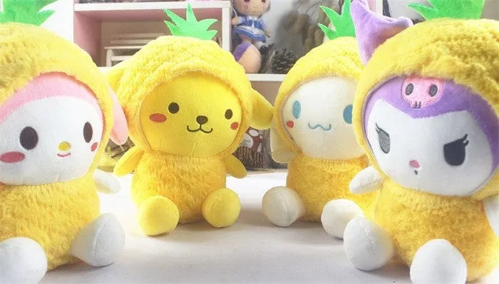 Sanrio Kuromi Fantasy Plüschtier Kranich Geschenk Spielzeug für Kinder Mädchen Geschenke Plüschtiere Plüschtier Kuscheltier Patung Puppen Kissen