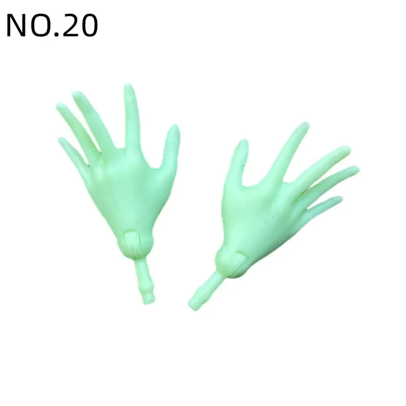 Neue Original-Ersatzpuppenhände Monstering High Puppenspielzeugteile Schwarz Grau Gelb Blau Fishman Puppenhände DIY Spielzeugzubehör
