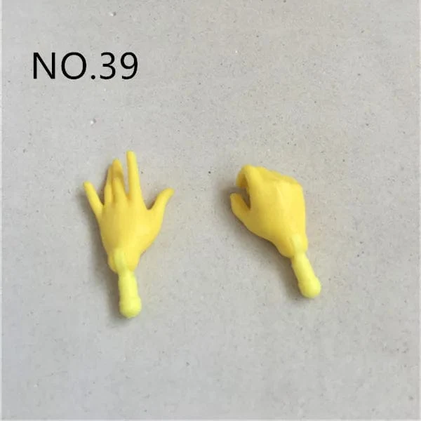 Neue Original-Ersatzpuppenhände Monstering High Puppenspielzeugteile Schwarz Grau Gelb Blau Fishman Puppenhände DIY Spielzeugzubehör