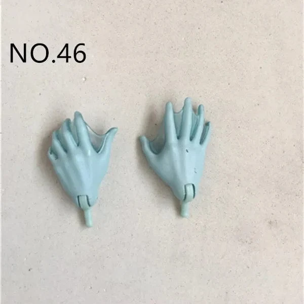 Neue Original-Ersatzpuppenhände Monstering High Puppenspielzeugteile Schwarz Grau Gelb Blau Fishman Puppenhände DIY Spielzeugzubehör