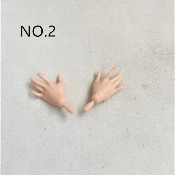Neue Original-Ersatzpuppenhände Monstering High Puppenspielzeugteile Schwarz Grau Gelb Blau Fishman Puppenhände DIY Spielzeugzubehör