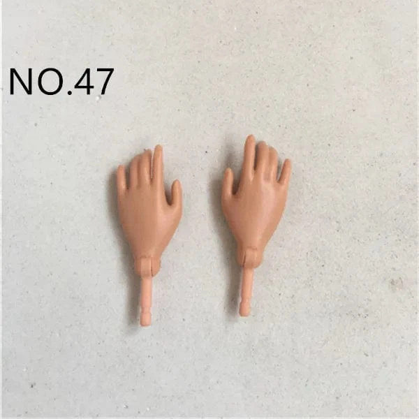 Neue Original-Ersatzpuppenhände Monstering High Puppenspielzeugteile Schwarz Grau Gelb Blau Fishman Puppenhände DIY Spielzeugzubehör