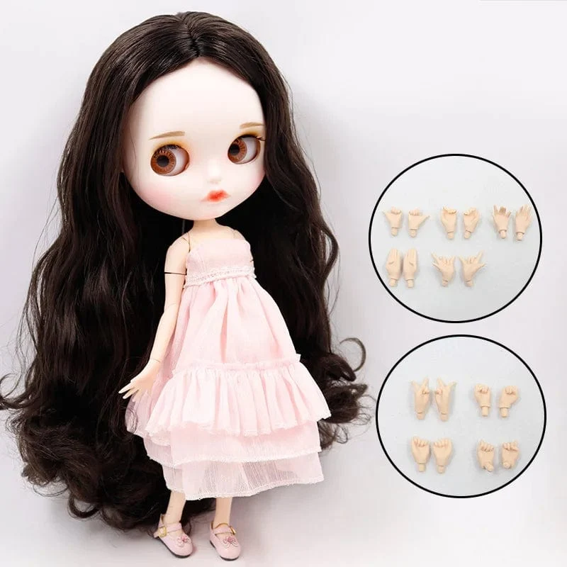 ICY DBS Blyth puppe No.950 Schwarzes haar JOINT body Weiße haut 1/6 BJD angepasst gesicht mit augenbraue ob24 anime mädchen