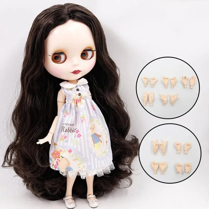 ICY DBS Blyth puppe No.950 Schwarzes haar JOINT body Weiße haut 1/6 BJD angepasst gesicht mit augenbraue ob24 anime mädchen