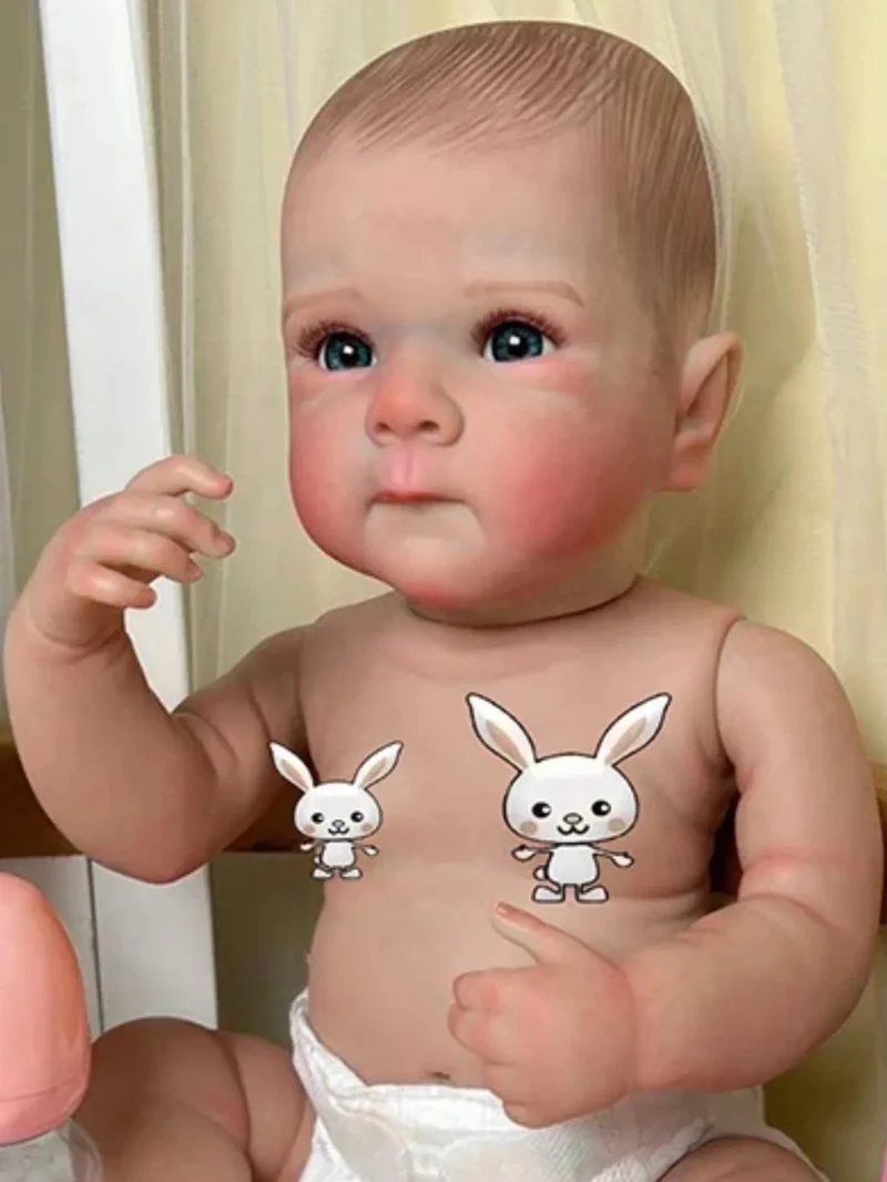 18 Zoll lebensechte Vollsilikon-Vinyl Reborn Mädchen Bettie Bebe handgemachte Neugeborene Babypuppe für Kinder Geschenke