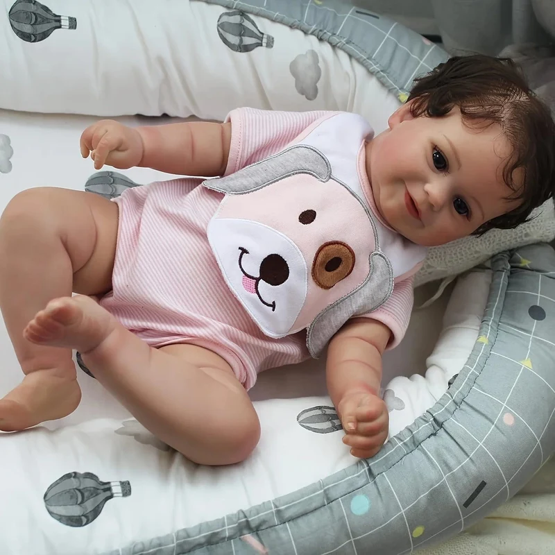 Reborn Babypuppen Mädchen Maddie - 20 Zoll große realistische Neugeborenen-Babypuppen, lebensechte echte Babypuppen, die echt aussehen, mit weichem Silikonkörper