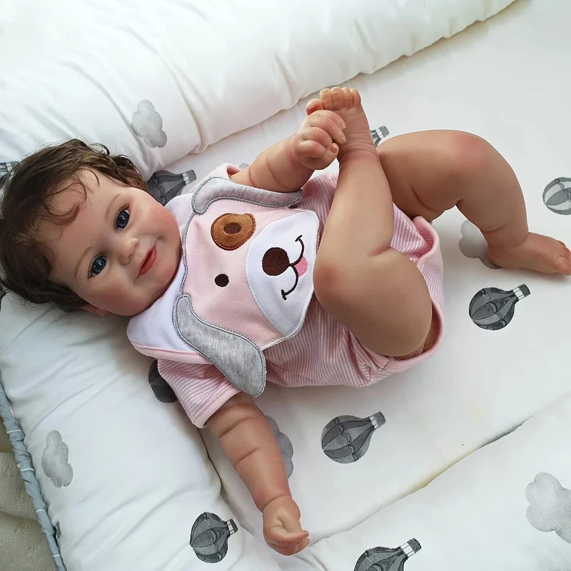 Reborn Babypuppen Mädchen Maddie - 20 Zoll große realistische Neugeborenen-Babypuppen, lebensechte echte Babypuppen, die echt aussehen, mit weichem Silikonkörper