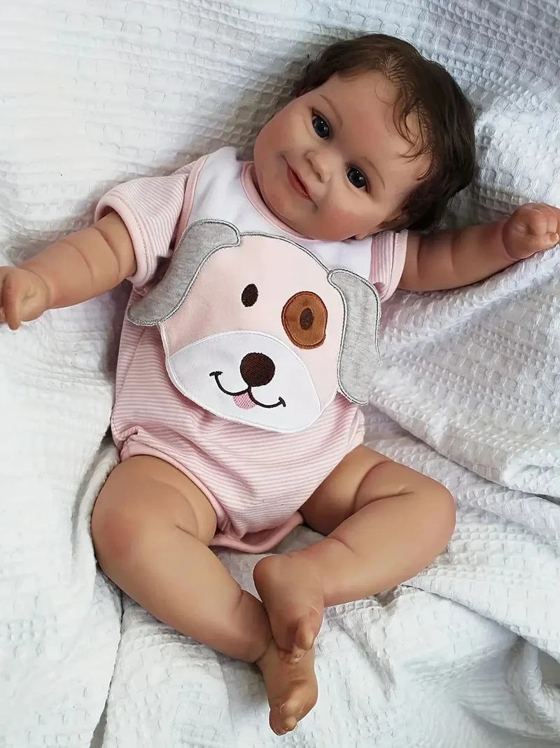 Reborn Babypuppen Mädchen Maddie - 20 Zoll große realistische Neugeborenen-Babypuppen, lebensechte echte Babypuppen, die echt aussehen, mit weichem Silikonkörper