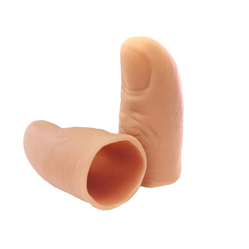 2 STÜCKE Zaubertrick Finger Daumen mit LED Batteriebetriebene Zauberrequisiten Halloween Zaubertrick Finger Daumen Party Spielzeug für Kinder