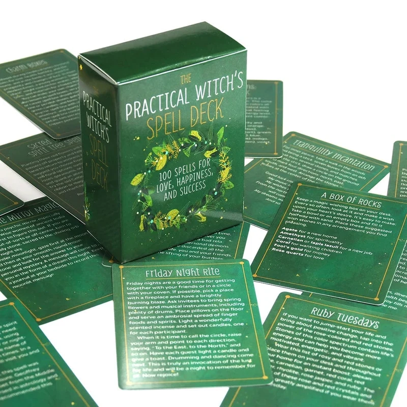 Das praktische Hexenzauberdeck, Tarotkarten, Lasermagie, englische Vision-Brettspiele für die Schicksals-Wahrsagung, Party, Spielen des Orakeldecks