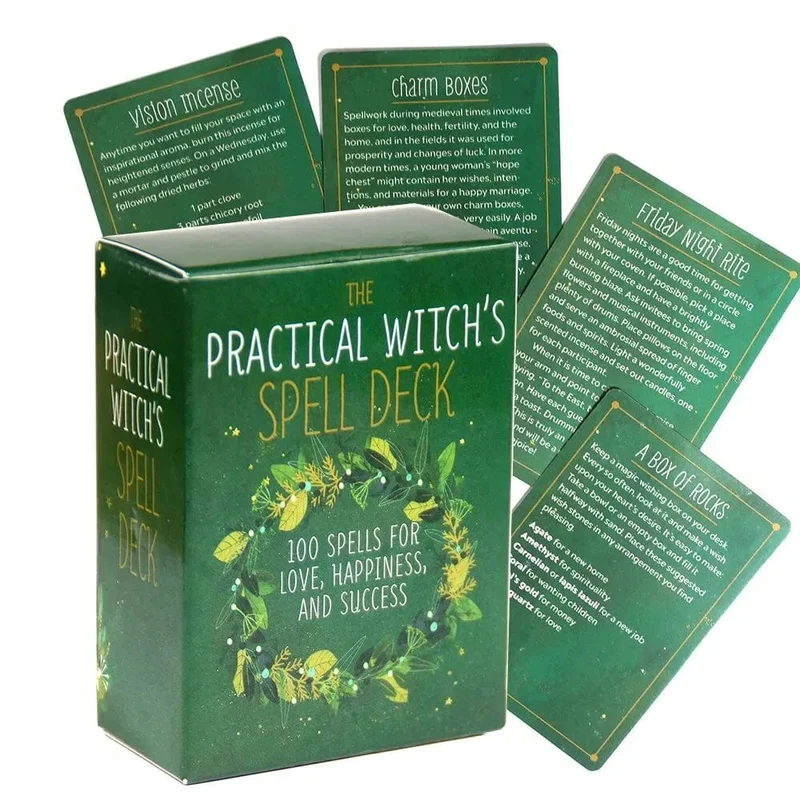 Das praktische Hexenzauberdeck, Tarotkarten, Lasermagie, englische Vision-Brettspiele für die Schicksals-Wahrsagung, Party, Spielen des Orakeldecks