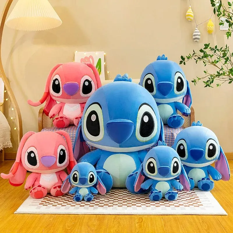 25-35cm Anime Figur Stitch Plüschtier Kinderspielzeug Kawaii Niedlich Rosa Blau Weiche Füllung Plüschpuppe Actionfigur Modell Anhänger