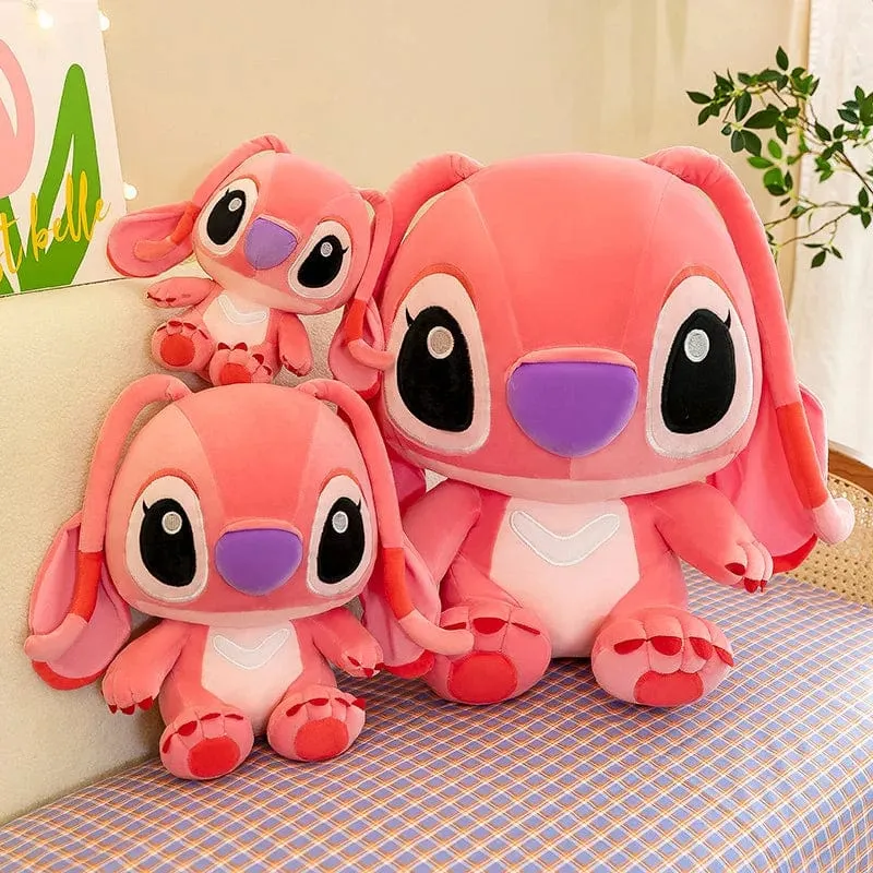 25-35cm Anime Figur Stitch Plüschtier Kinderspielzeug Kawaii Niedlich Rosa Blau Weiche Füllung Plüschpuppe Actionfigur Modell Anhänger