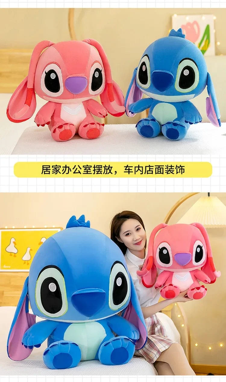 25-35cm Anime Figur Stitch Plüschtier Kinderspielzeug Kawaii Niedlich Rosa Blau Weiche Füllung Plüschpuppe Actionfigur Modell Anhänger