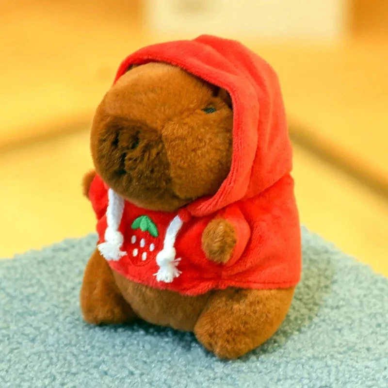 Süßes kleines Capybara-Plüschtier mit Flügeln, Kapuzenpullover, Simulation Capybara-Puppe, flauschiges Spielzeug, Geburtstagsgeschenke