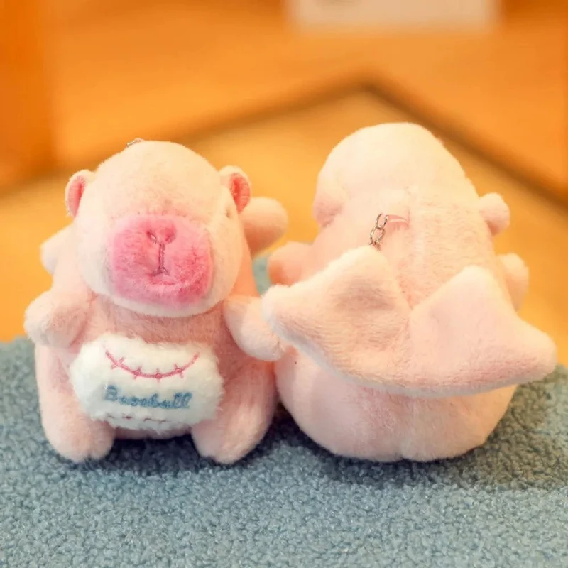 Süßes kleines Capybara-Plüschtier mit Flügeln, Kapuzenpullover, Simulation Capybara-Puppe, flauschiges Spielzeug, Geburtstagsgeschenke