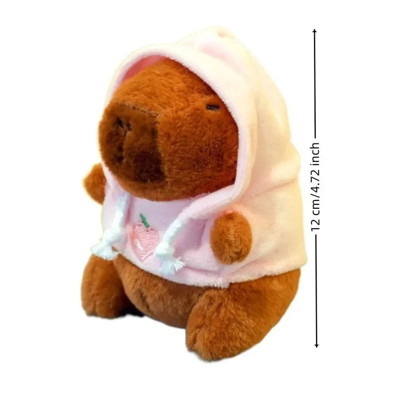Süßes kleines Capybara-Plüschtier mit Flügeln, Kapuzenpullover, Simulation Capybara-Puppe, flauschiges Spielzeug, Geburtstagsgeschenke