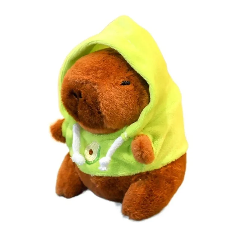Süßes kleines Capybara-Plüschtier mit Flügeln, Kapuzenpullover, Simulation Capybara-Puppe, flauschiges Spielzeug, Geburtstagsgeschenke