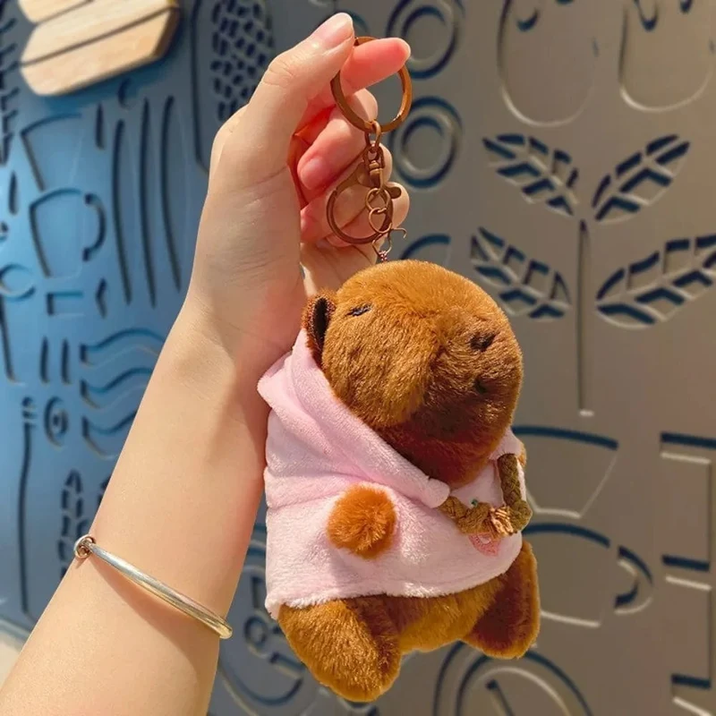 Süßes kleines Capybara-Plüschtier mit Flügeln, Kapuzenpullover, Simulation Capybara-Puppe, flauschiges Spielzeug, Geburtstagsgeschenke