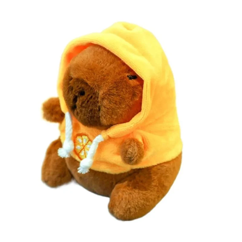 Süßes kleines Capybara-Plüschtier mit Flügeln, Kapuzenpullover, Simulation Capybara-Puppe, flauschiges Spielzeug, Geburtstagsgeschenke