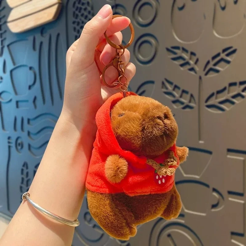 Süßes kleines Capybara-Plüschtier mit Flügeln, Kapuzenpullover, Simulation Capybara-Puppe, flauschiges Spielzeug, Geburtstagsgeschenke