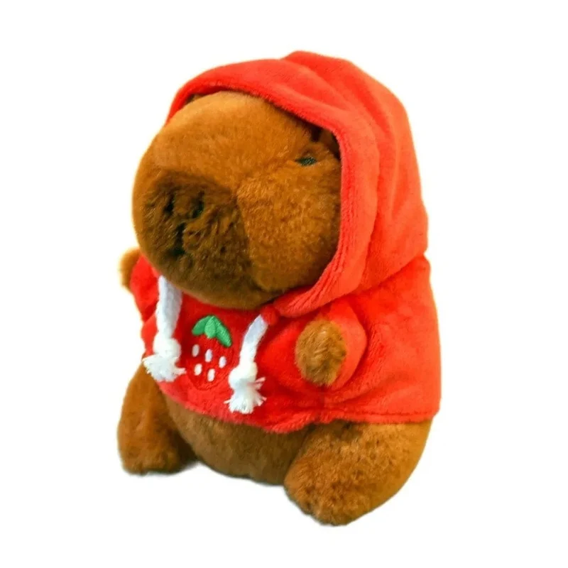 Süßes kleines Capybara-Plüschtier mit Flügeln, Kapuzenpullover, Simulation Capybara-Puppe, flauschiges Spielzeug, Geburtstagsgeschenke