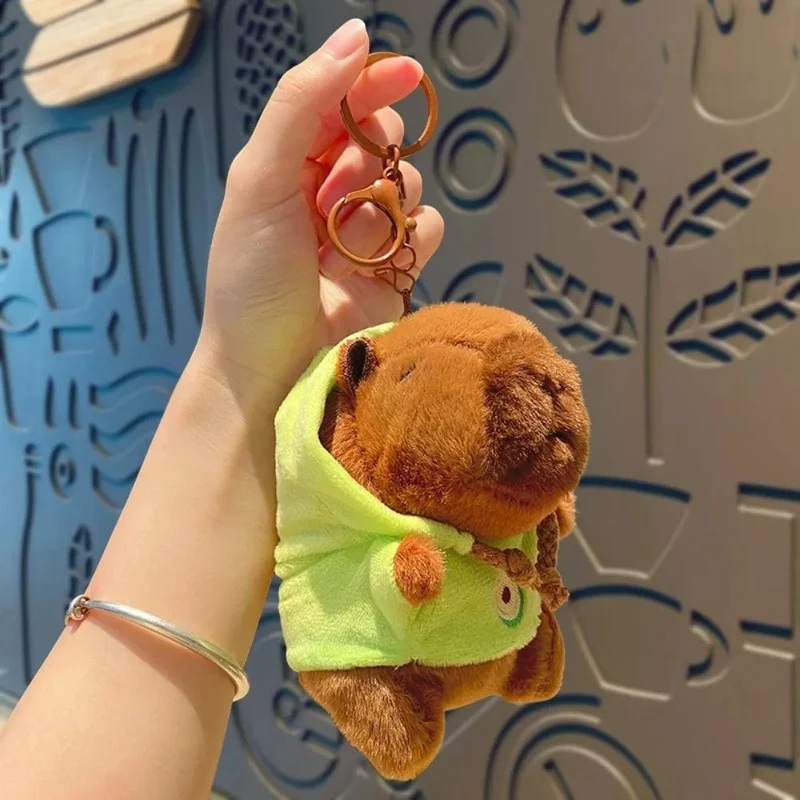 Süßes kleines Capybara-Plüschtier mit Flügeln, Kapuzenpullover, Simulation Capybara-Puppe, flauschiges Spielzeug, Geburtstagsgeschenke