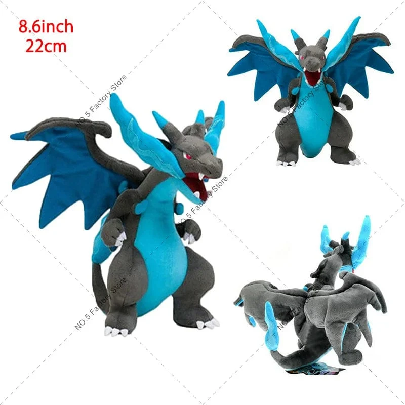 18 Stile Glänzende Charizard-Plüschtiere Pokemon Mega Evolution X & Y Charizard Weiche Kuscheltiere Spielzeugpuppe Geschenk für Kinder