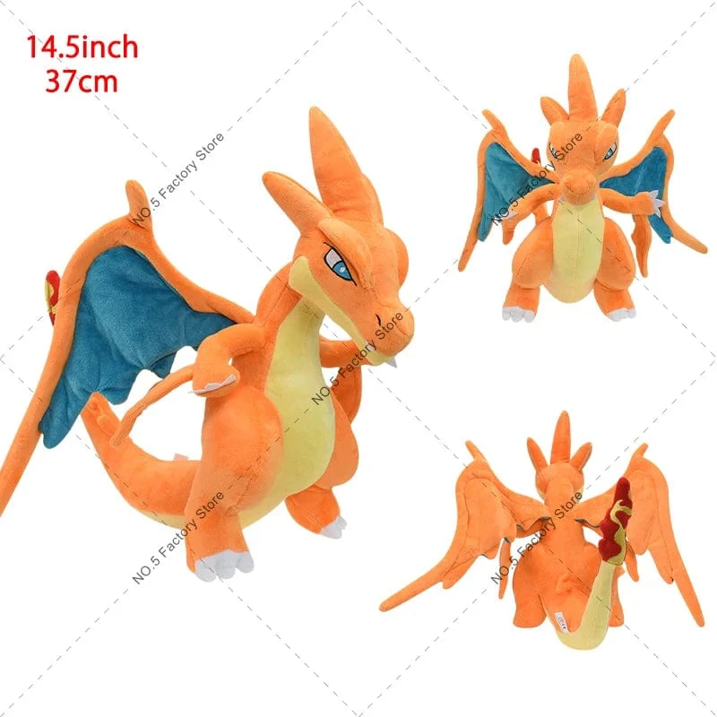18 Stile Glänzende Charizard-Plüschtiere Pokemon Mega Evolution X & Y Charizard Weiche Kuscheltiere Spielzeugpuppe Geschenk für Kinder