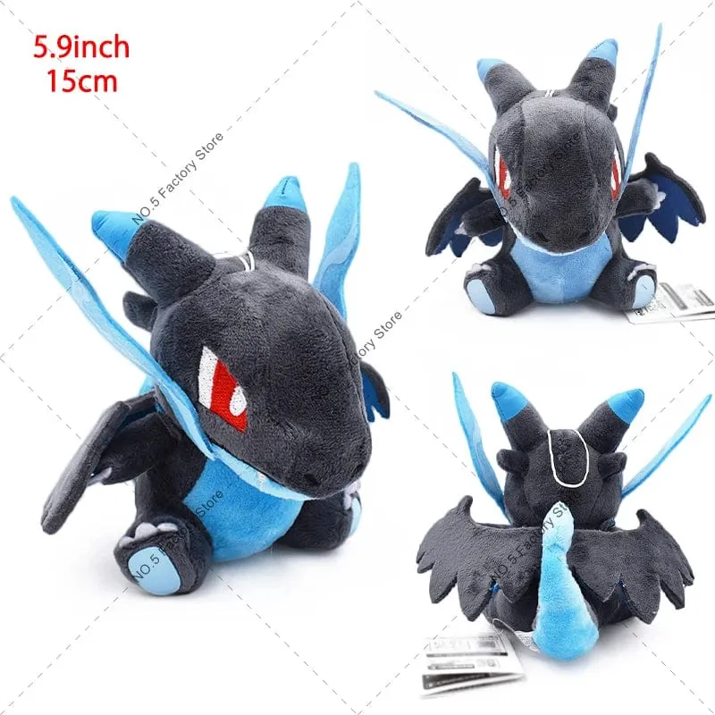 18 Stile Glänzende Charizard-Plüschtiere Pokemon Mega Evolution X & Y Charizard Weiche Kuscheltiere Spielzeugpuppe Geschenk für Kinder